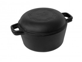 Panela de Ferro Fundido Caçarola Duo Forno Holandês Ø24cm - Santana