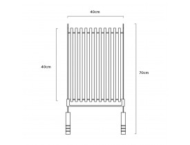 Grelha Inox Parrilla Argentina 40X40cm com Calha - Grilazer