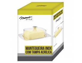 Manteigueira Inox com Tampa em Acrílico - Mimo Style