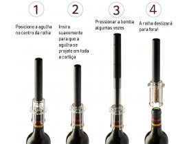 Saca Rolha Tipo Bomba de Ar - Mimo Style