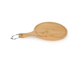 Tabua Gourmet Redonda com Alça Ø26cm em Bambu - Mimo Style