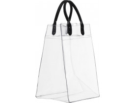 Bolsa PVC Transparente para Gelo e 3 Garrafa com Alça de Couro - Boccati