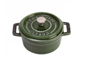 Caçarola Redonda em Ferro Fundido Verde Brasil Ø10cm - Staub 