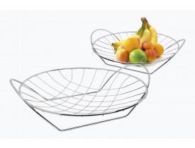 Fruteira Cromada de Mesa com Alça 36X8cm - Stolf