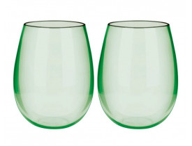 Jogo 2x Copos Blow Verde Cristal 580ml em Acrílico - Boccati