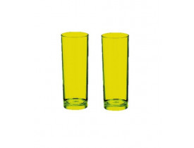 Jogo 2x Copos Long Drink 370ml Verde Neon em Acrílico - Boccati