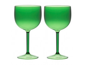Jogo 2x Taças de Gin Verde Cristal 560ml em Acrílico - Boccati