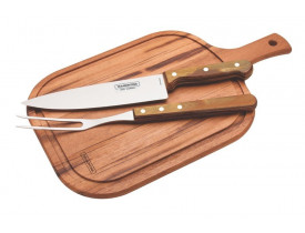 Kit para Churrasco 3 Peças Polywood Natural - Tramontina