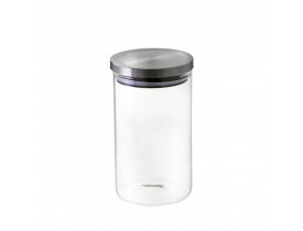 Pote Borossilicato de Vidro com Tampa Inox 1l - Mimo Style