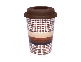Copo Trip com Tampa de Silicone 300ml Café - Oxford