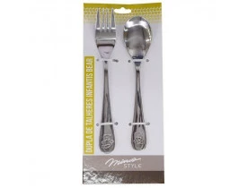 Jogo de Talheres Infantis em Aço Inox - Mimo Style