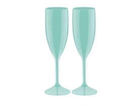 Conjunto 2x Taças Espumante 210ml Verde Menta - Boccati