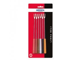 Conjunto de Garfos para Fondue/Petiscos 6 Peças - Brinox