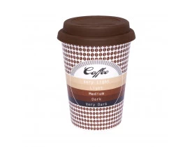 Copo Trip com Tampa de Silicone 300ml Café - Oxford