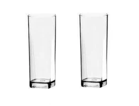 Jogo 2x Copos Long Drink 350ml Quadrado em Acrílico - Boccati