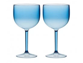 Jogo 2x Taças para Gin Azul Cristal 560ml em Acrílico - Boccati
