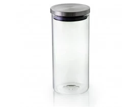 Pote Borossilicato de Vidro com Tampa Inox 1,3l - Mimo Style