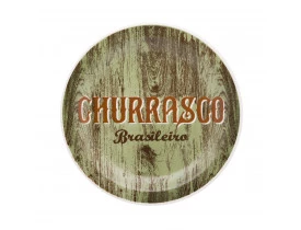 Prato Raso Temático para Churrasco Green - Oxford